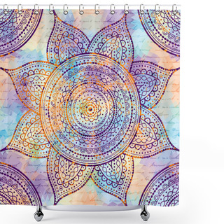 Personality  Abstract Round Mandala Pattern Shower Curtains