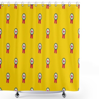 Personality  Colored Background With Different Accessories Shower Curtains