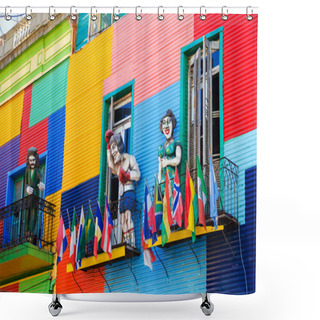 Personality  Colors And Statues Shower Curtains
