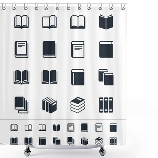 Personality  Book Icons Shower Curtains