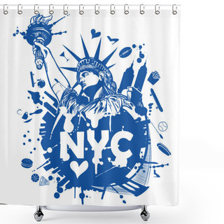 Personality  New York City Background Shower Curtains