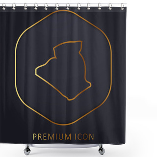 Personality  Algeria Golden Line Premium Logo Or Icon Shower Curtains