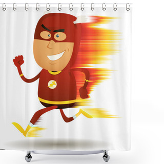 Personality  Comic Fast Running Superhero Shower Curtains