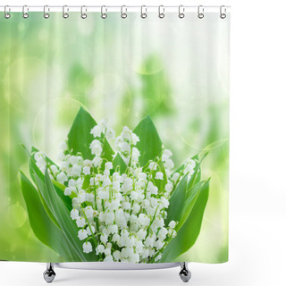 Personality  Lilly Of The Valley Flowers Shower Curtains