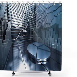 Personality  Stock Market Abstract Background Shower Curtains