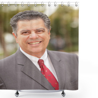 Personality  Businessman Smiling Shower Curtains