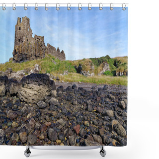 Personality  Remains Of 13th Century Dunure Castle On Ayrshire Coastline South Of Ayr, Scotland, United Kingdom. 22nd Of July 2021 Shower Curtains