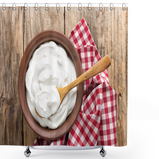 Personality  Yogurt Or Sour Cream Shower Curtains