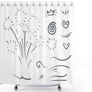 Personality  Swishes, Swashes, Swoop Set Shower Curtains