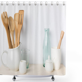 Personality  Empty Kitchen Utensils Shower Curtains