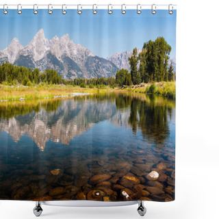 Personality  Snake River Reflection Shower Curtains