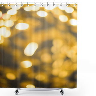 Personality  Full Frame Of Defocused Bright Christmas Festive Lights Shower Curtains