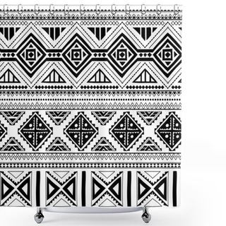 Personality  Ethnic Ornamental Textile Seamless Pattern Shower Curtains