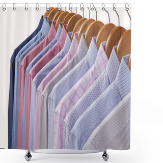 Personality  Shirts In Several Colors And Textures Shower Curtains
