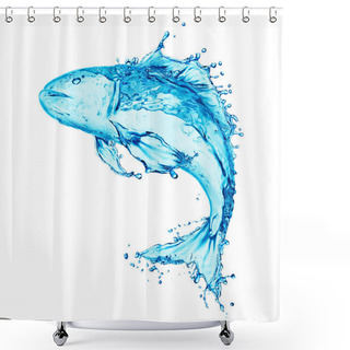 Personality  Water Fish Splash Shower Curtains