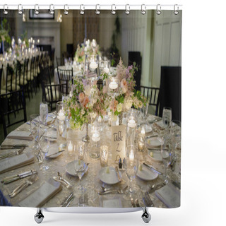 Personality  Elegant Table Setting Shower Curtains