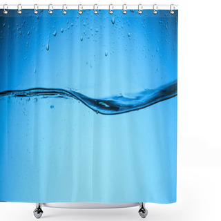 Personality  Water Texture With Drops, Isolated On Blue Shower Curtains