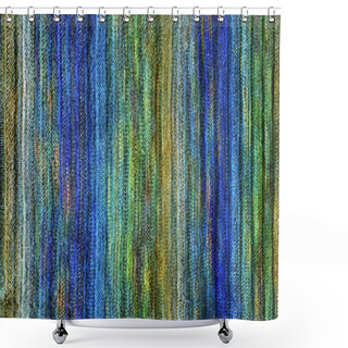 Personality  Colorful Knitted Texture. Pattern Fabric Made Of Wool. Background, Copy Space. Handmade Sweater Texture, Knitted Wool Pattern, Abstract Multicolour Background Shower Curtains