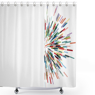 Personality  Abstract Technology Lines Vector Background Shower Curtains