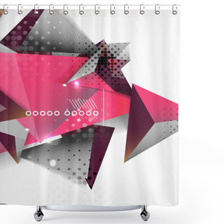 Personality  Geometric Shape Triangle Abstract Background Shower Curtains