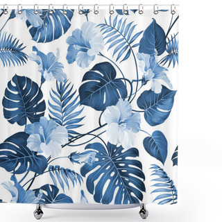 Personality  Topical Palm Leaves. Shower Curtains