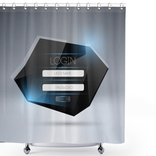 Personality  Vector Modern Login Form Ui Element. Shower Curtains