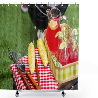 Personality  Summer Picnic With Lemonade Shower Curtains