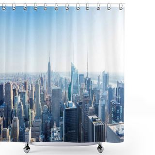 Personality  Manhattan Downtown Skyline Shower Curtains
