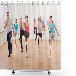 Personality  Group Of Doing Aerobics Exercises Shower Curtains