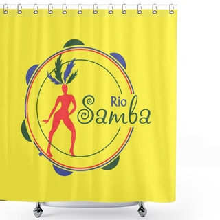 Personality  Brazilian Carnival Logo And Emblem Shower Curtains