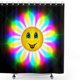 Personality  Happy Bloom Sun Shower Curtains