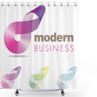 Personality  Abstract Business Icon Shower Curtains
