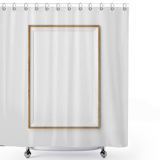 Personality  Wooden Frame Shower Curtains