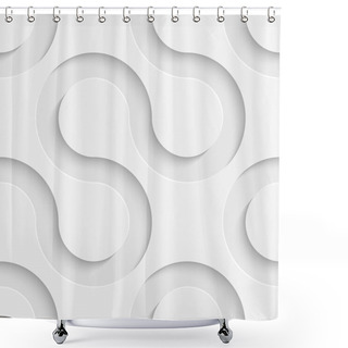 Personality  Seamless Wave Pattern Shower Curtains