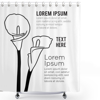 Personality  Calla Lilies, Flower Icons Shower Curtains