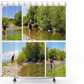 Personality  Fly Fishing Shower Curtains