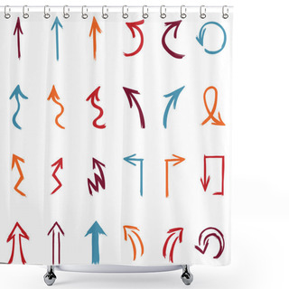 Personality  Hand Drawn Arrows Shower Curtains