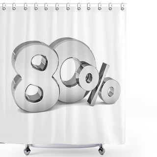Personality  80 Percent Discount Symbol SILVER Color Shower Curtains