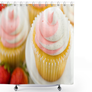 Personality  Vanilla Cupcakes Shower Curtains