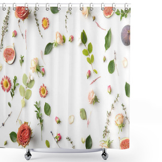 Personality  Pink Flowers And Petals Shower Curtains