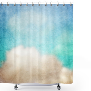 Personality  Clouds On Paper Background Shower Curtains