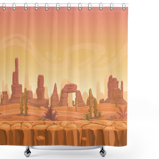 Personality  Seamless Prairie Landscape Shower Curtains