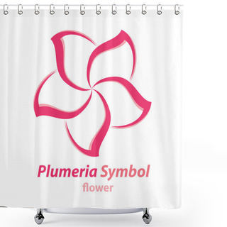 Personality  Plumeria (frangipani) Flower Symbol Shower Curtains