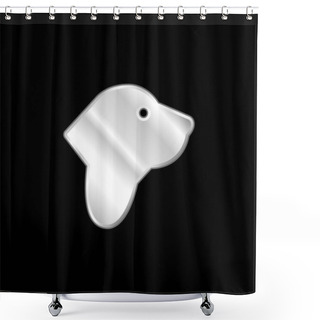 Personality  Basset Hound Silver Plated Metallic Icon Shower Curtains
