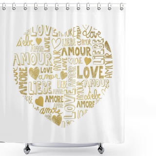 Personality  Heart Of Love Shower Curtains