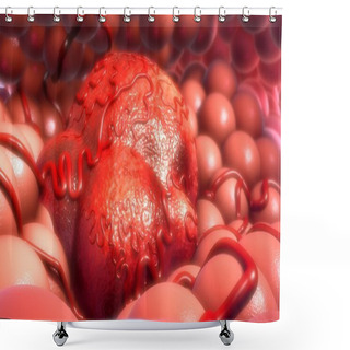 Personality  Organism Tumor Cancer Disease Shower Curtains
