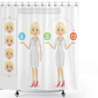 Personality  Nurse Tells And Represents Shower Curtains