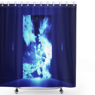 Personality  Mysterious Door Heaven Clouds Shower Curtains