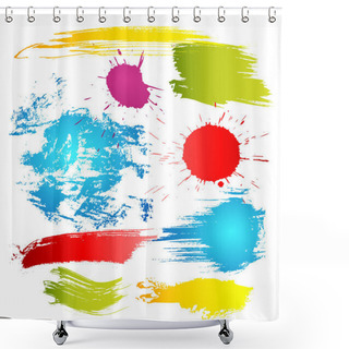 Personality  Grungy Design Elements Shower Curtains