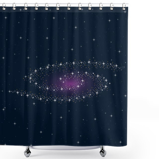 Personality  Galaxy Background Shower Curtains
